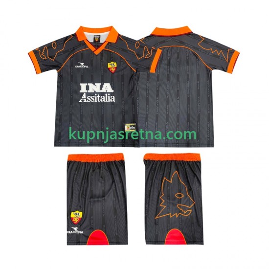 Dječja Gostujući Away Dresova Roma Retro 1999 2000 Kratkih Rukava