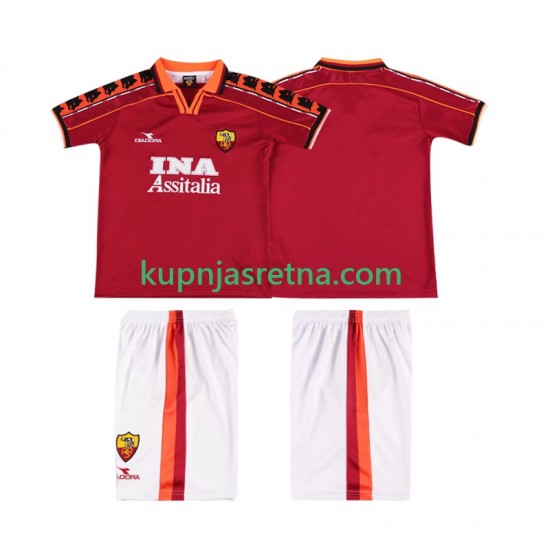 Dječja Domaći Home Dresova Roma Retro 1998 1999 Kratkih Rukava