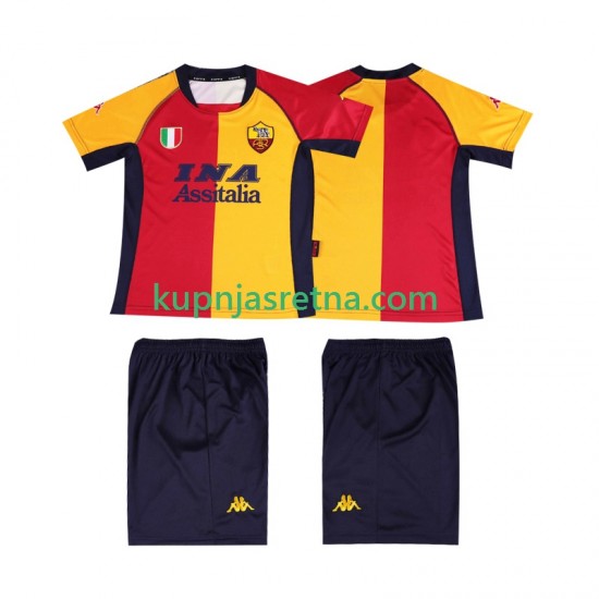 Dječja Domaći Home Dresova Roma Retro 2001 Kratkih Rukava