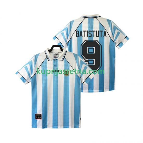 Muškarci Domaći Home Dresova Argentina BATISTUTA 9 Retro 1996 1997 Kratkih Rukava