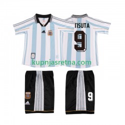 Dječja Domaći Home Dresova Argentina BATISUTA 9 Retro 1998 Kratkih Rukava
