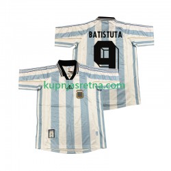 Muškarci Domaći Home Dresova Argentina BATISUTA 9 Retro 1998 Kratkih Rukava