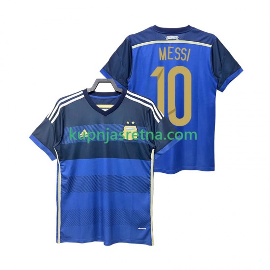 Muškarci Gostujući Away Dresova Argentina Lionel Messi 10 Retro 2014 Kratkih Rukava