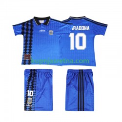 Dječja Gostujući Away Dresova Argentina MARADONA 10 Retro 1994 Kratkih Rukava