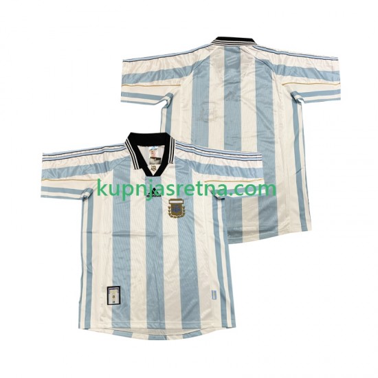 Muškarci Domaći Home Dresova Argentina Retro 1998 Kratkih Rukava