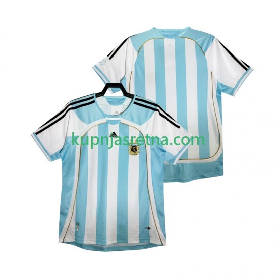 Muškarci Domaći Home Dresova Argentina Retro 2014 Kratkih Rukava