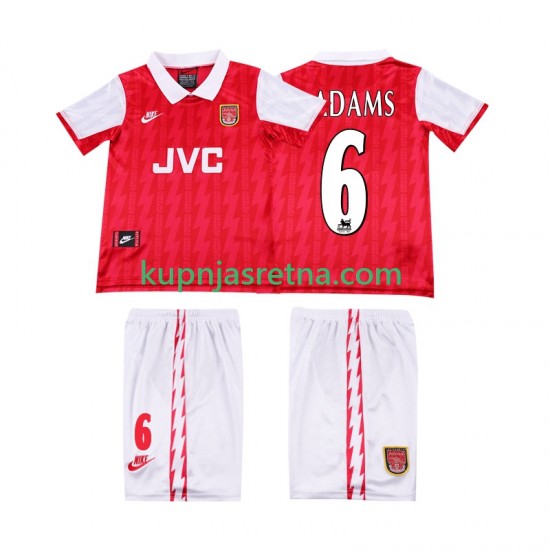 Dječja Domaći Home Dresova Arsenal ADAMS 6 Retro 1994 1996 Kratkih Rukava