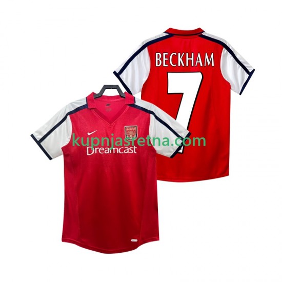 Muškarci Domaći Home Dresova Arsenal BECKHAM 7 Retro 2001 2002 Kratkih Rukava