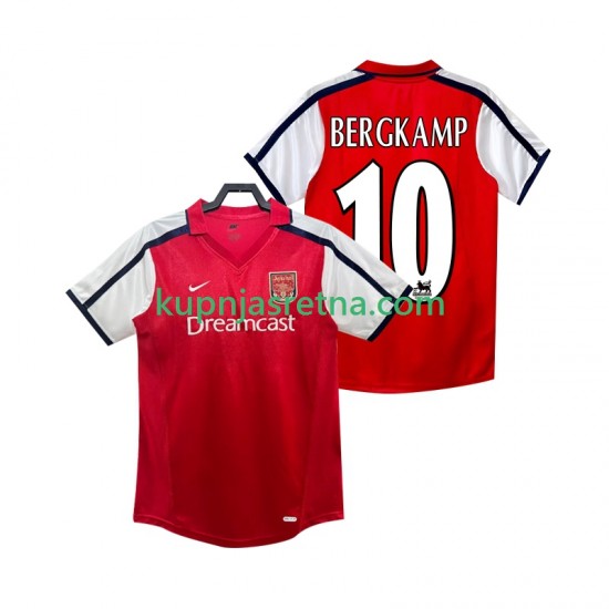 Muškarci Domaći Home Dresova Arsenal BERGKAMP 10 Retro 2001 2002 Kratkih Rukava