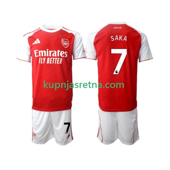 Dječja Domaći Home Dresova Arsenal Bukayo Saka 7 2025-2026 Kratkih Rukava