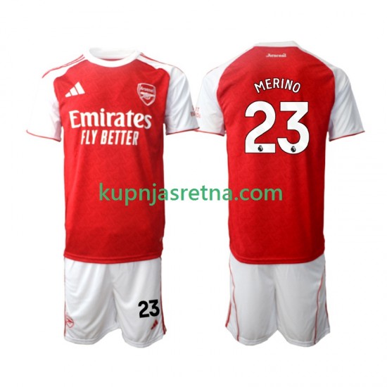 Dječja Domaći Home Dresova Arsenal Merino 23 2025-2026 Kratkih Rukava