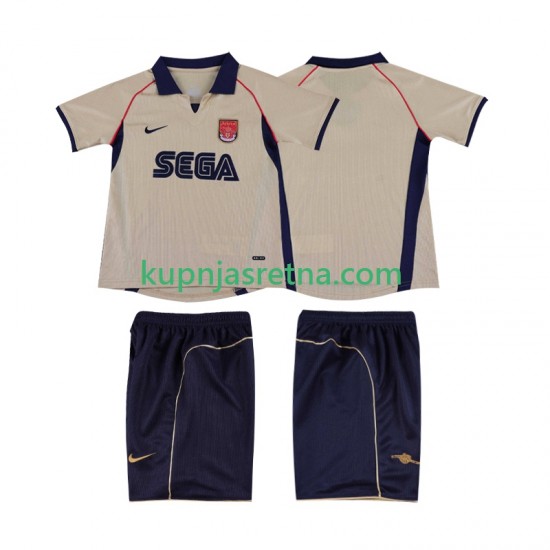 Dječja Gostujući Away Dresova Arsenal Retro 2001 2002 Kratkih Rukava