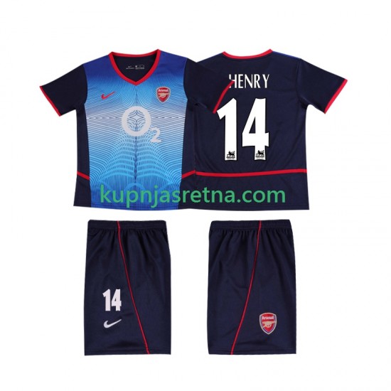 Dječja Gostujući Away Dresova Arsenal Thierry Henry 14 Retro 2002 2004 Kratkih Rukava