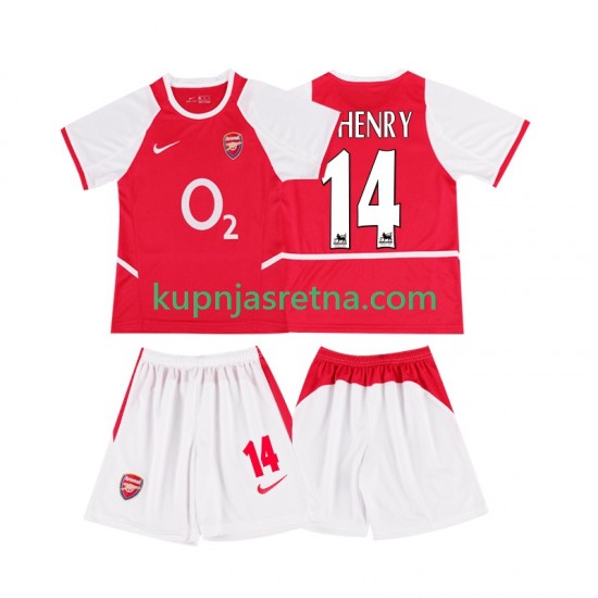 Dječja Domaći Home Dresova Arsenal Thierry Henry 14 Retro 2002 2003 Kratkih Rukava
