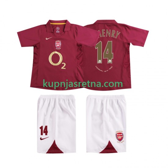 Dječja Domaći Home Dresova Arsenal Thierry Henry 14 Retro 2005 2006 Kratkih Rukava