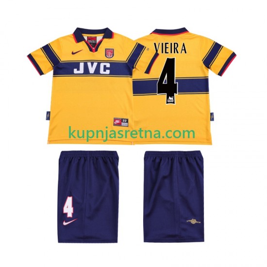 Dječja Gostujući Away Dresova Arsenal VIEIRA 4 Retro 1997 1999 Kratkih Rukava