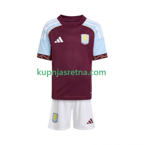 Dječja Domaći Home Dresova Aston Villa 2025-2026 Kratkih Rukava