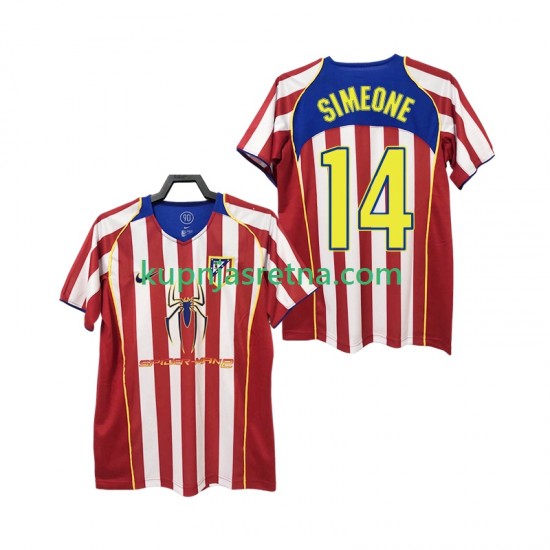 Muškarci Domaći Home Dresova Atlético Madrid SIMEONE 14 Retro 2004 2005 Kratkih Rukava