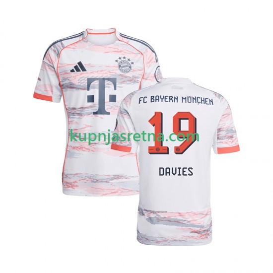 Muškarci Gostujući Away Dresova FC Bayern München Alphonso Davies 19 2025-2026 Kratkih Rukava