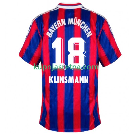 Muškarci Domaći Home Dresova FC Bayern München Klinsmann 18 Retro 1995 1997 Kratkih Rukava