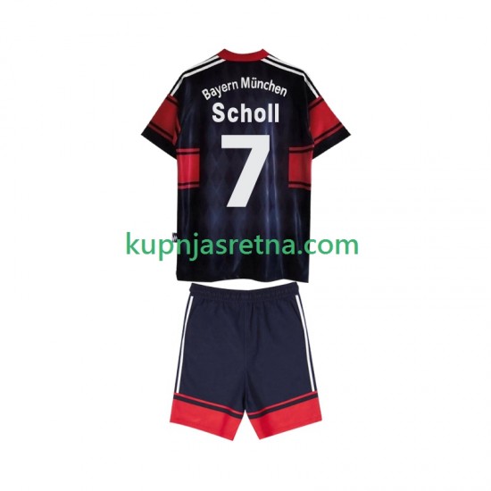 Dječja Domaći Home Dresova FC Bayern München Scholl 7 Retro 1997 1999 Kratkih Rukava