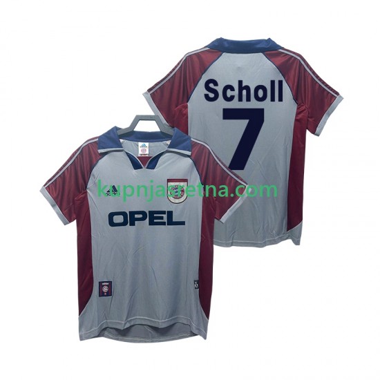 Muškarci Treći Dresova FC Bayern München Scholl 7 Retro 1998 1999 Kratkih Rukava