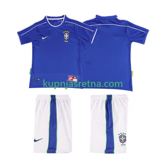 Dječja Gostujući Away Dresova Brazil Retro 1998 Kratkih Rukava