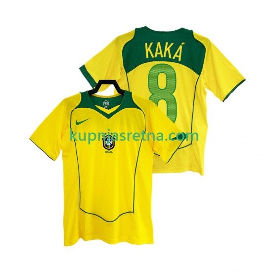 Muškarci Domaći Home Dresova Brazil KAKA 8 Retro 2004 Kratkih Rukava