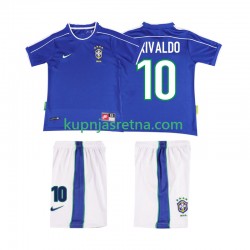 Dječja Gostujući Away Dresova Brazil RIVALDO 10 Retro 1998 Kratkih Rukava