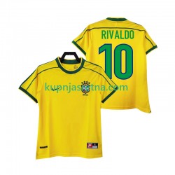 Muškarci Domaći Home Dresova Brazil RIVALDO 10 Retro 1998 Kratkih Rukava