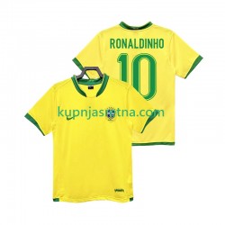 Muškarci Domaći Home Dresova Brazil RONALDINHO 10 Retro 2006 Kratkih Rukava