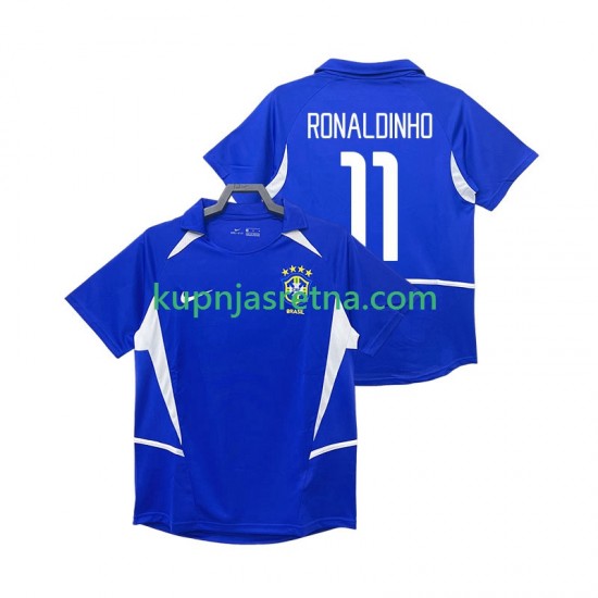 Muškarci Gostujući Away Dresova Brazil RONALDINHO 11 Retro 2002 Kratkih Rukava