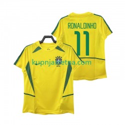 Muškarci Domaći Home Dresova Brazil RONALDINHO 11 Retro 2002 Kratkih Rukava