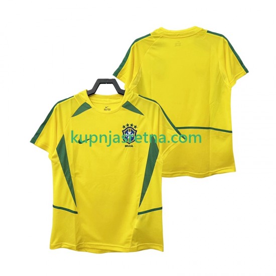 Muškarci Domaći Home Dresova Brazil Retro 2002 Kratkih Rukava