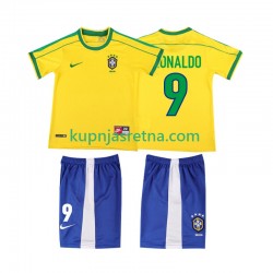 Dječja Domaći Home Dresova Brazil Ronaldo 9 Retro 1998 Kratkih Rukava