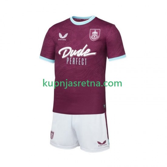 Dječja Domaći Home Dresova Burnley 2025-2026 Kratkih Rukava