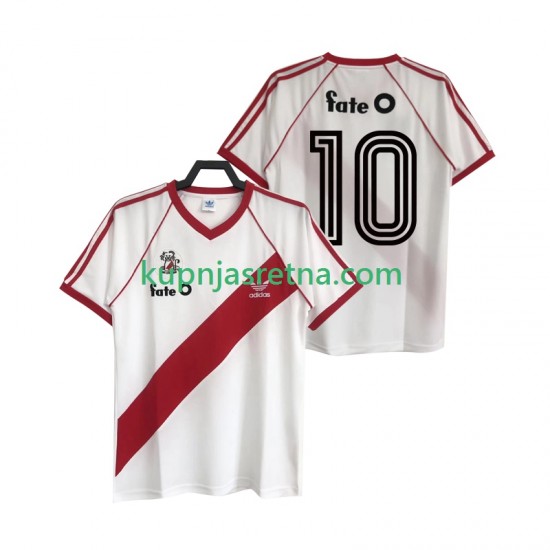 Muškarci Domaći Home Dresova River Plate 10 Retro 1986 Kratkih Rukava