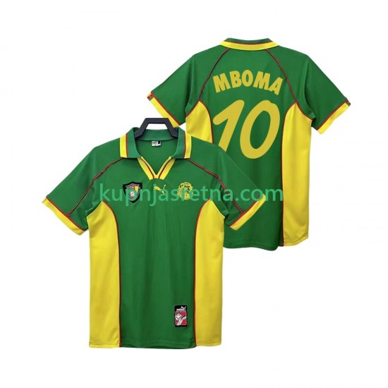 Muškarci Domaći Home Dresova Kamerun MBOBA 10 Retro 1998 Kratkih Rukava