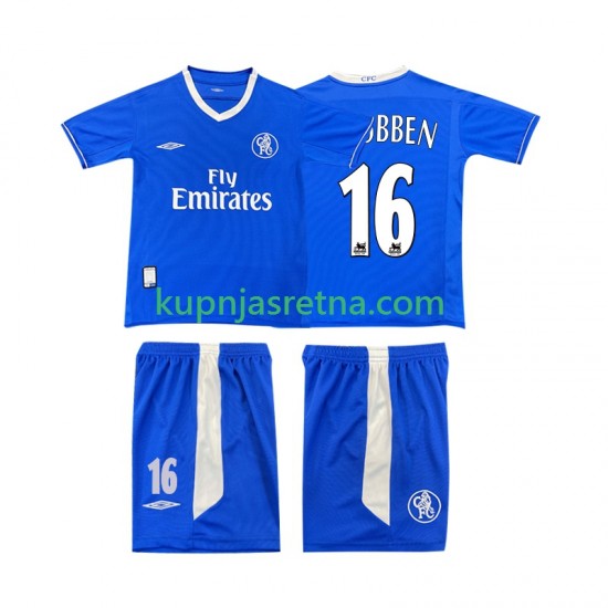 Dječja Domaći Home Dresova Chelsea Robben 16 Retro 2003 2005 Kratkih Rukava