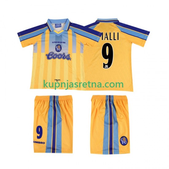 Dječja Gostujući Away Dresova Chelsea VIALLI 9 Retro 1995 1997 Kratkih Rukava