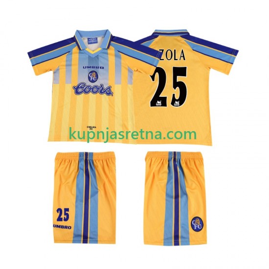 Dječja Gostujući Away Dresova Chelsea ZOLA 25 Retro 1995 1997 Kratkih Rukava