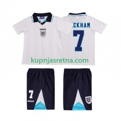 Dječja Domaći Home Dresova Engleska Beckham 7 Retro 1996 Kratkih Rukava