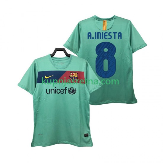 Muškarci Gostujući Away Dresova FC Barcelona A INIESTA 8 Retro 2010 2011 Kratkih Rukava