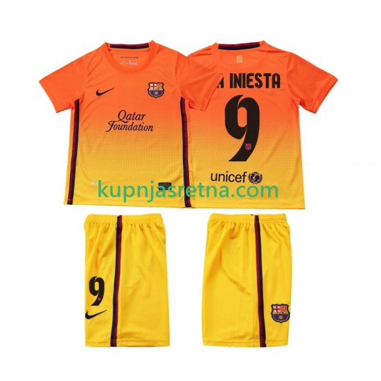 Dječja Gostujući Away Dresova FC Barcelona A INIESTA 9 Retro 2012 2013 Kratkih Rukava