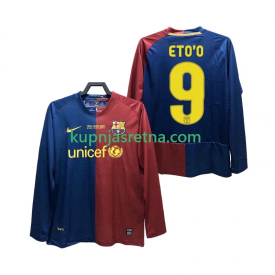 Muškarci Domaći Home Dresova FC Barcelona ETO O 9 Retro Champions League 2008 2009 Dugim Rukavima