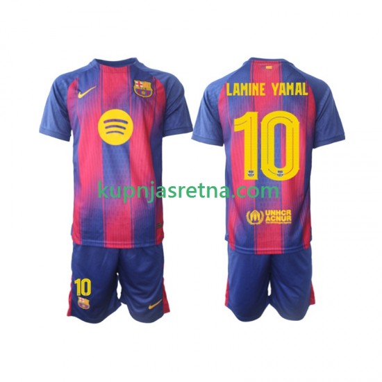 Dječja Domaći Home Dresova FC Barcelona Lamine Yamal 10 Champions League 2025-2026 Kratkih Rukava