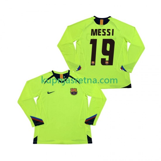 Muškarci Gostujući Away Dresova FC Barcelona Lionel Messi 19 Retro 2005 2006 Dugim Rukavima
