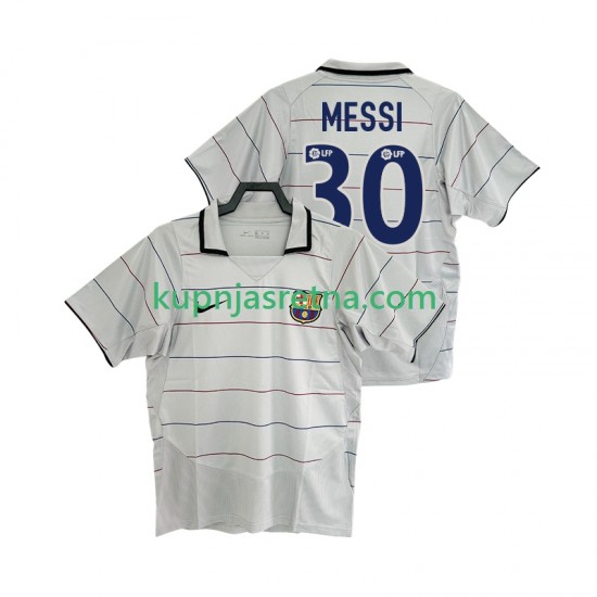 Muškarci Gostujući Away Dresova FC Barcelona Lionel Messi 30 Retro 2003 2004 Kratkih Rukava
