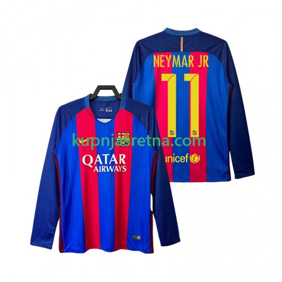 Muškarci Domaći Home Dresova FC Barcelona Neymar JR 11 Retro 2016 2017 Dugim Rukavima