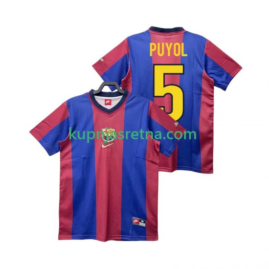 Muškarci Domaći Home Dresova FC Barcelona PUYOL 5 Retro 1998 1999 Kratkih Rukava
